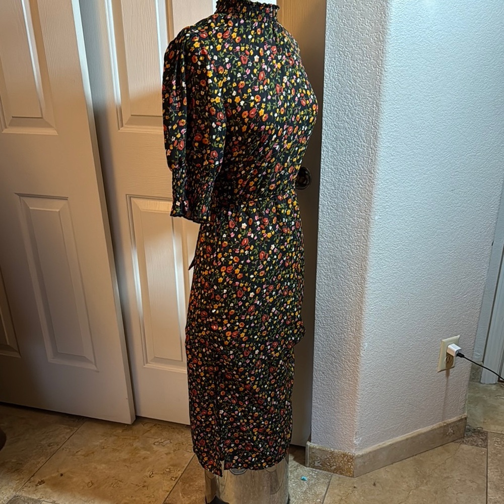 Max + Ash Floral Black Dress
